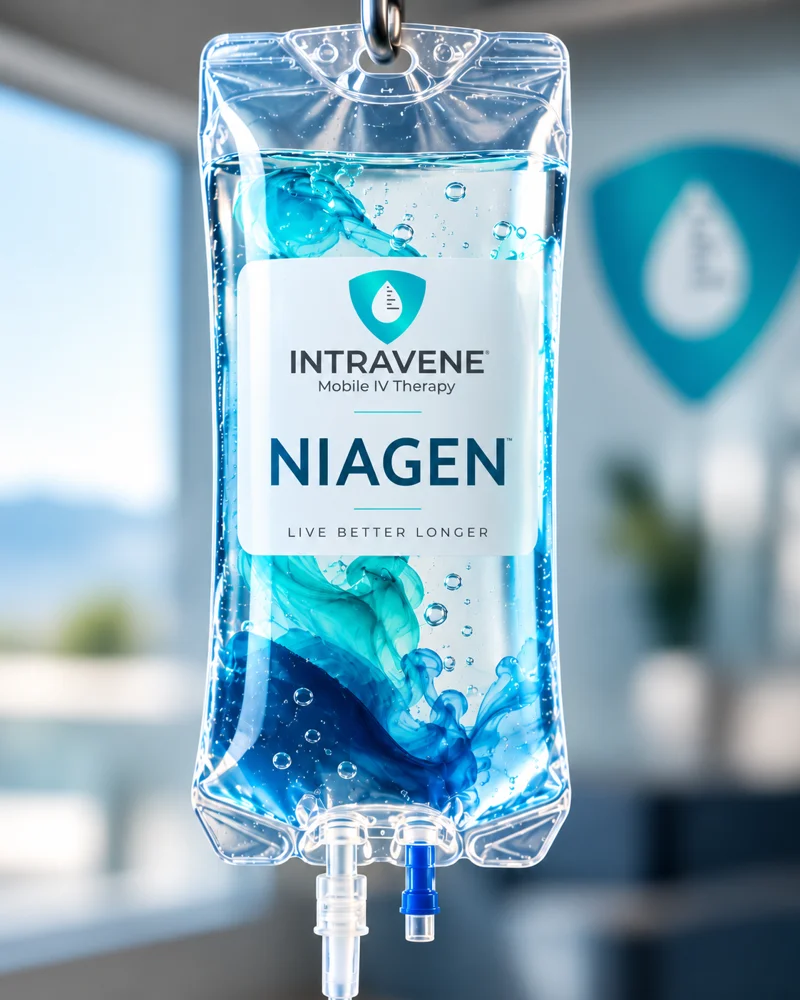 Niagen IV therapy bag from Intravene Mobile IV Therapy